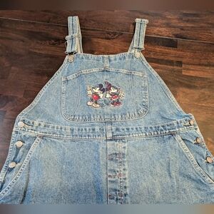 Disney VTG Denim Carpenter Overalls, Size XL